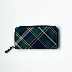 Comme des Garcons Brown Fabric  Green Tartan Wallet
